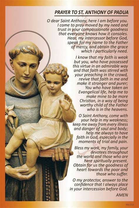 saint anthony|saint anthony de padua prayer.